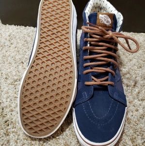Blue and Brown Vans Sk8-Hi